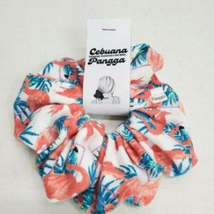Handmade Women's Scrunchies XL Flamingo Flannel